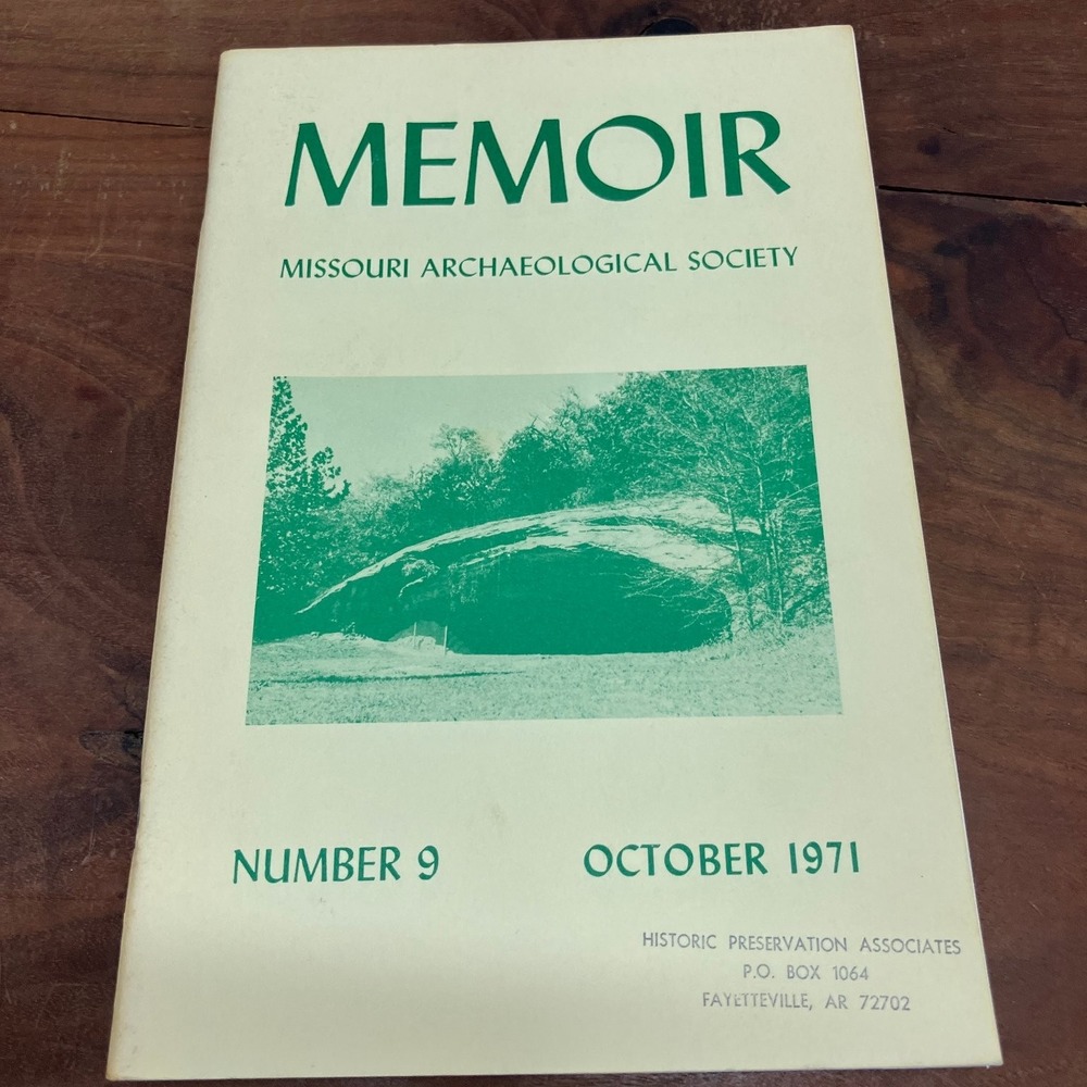 Graham Cave Revisited Klippel 1971 Memoir #9 Missouri Archaeological Society